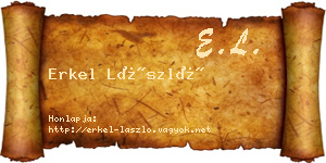 Erkel László névjegykártya