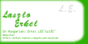 laszlo erkel business card